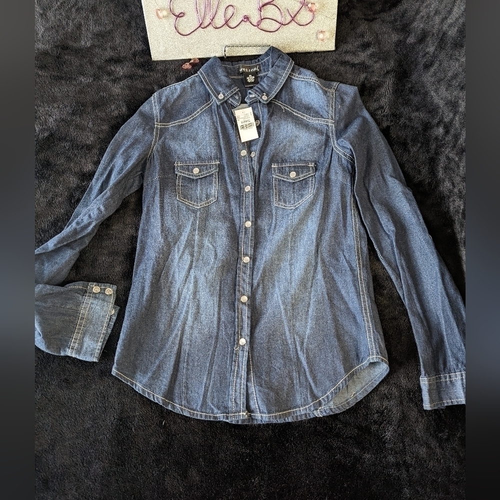 Denim Button Down - Picture 2 of 5